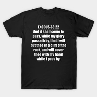 Bible Verse Exodus 33:22 T-Shirt